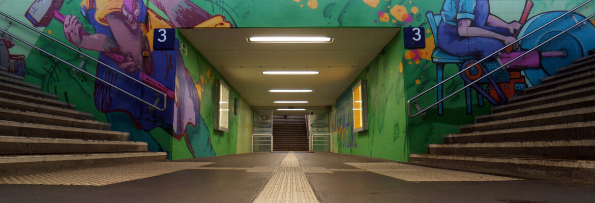 Fassadengestaltung im Solinger Hauptbahnhof