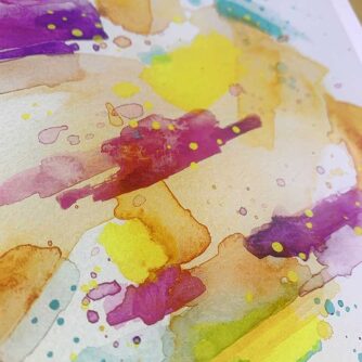 Buntes Aquarellbild Nahaufnahme